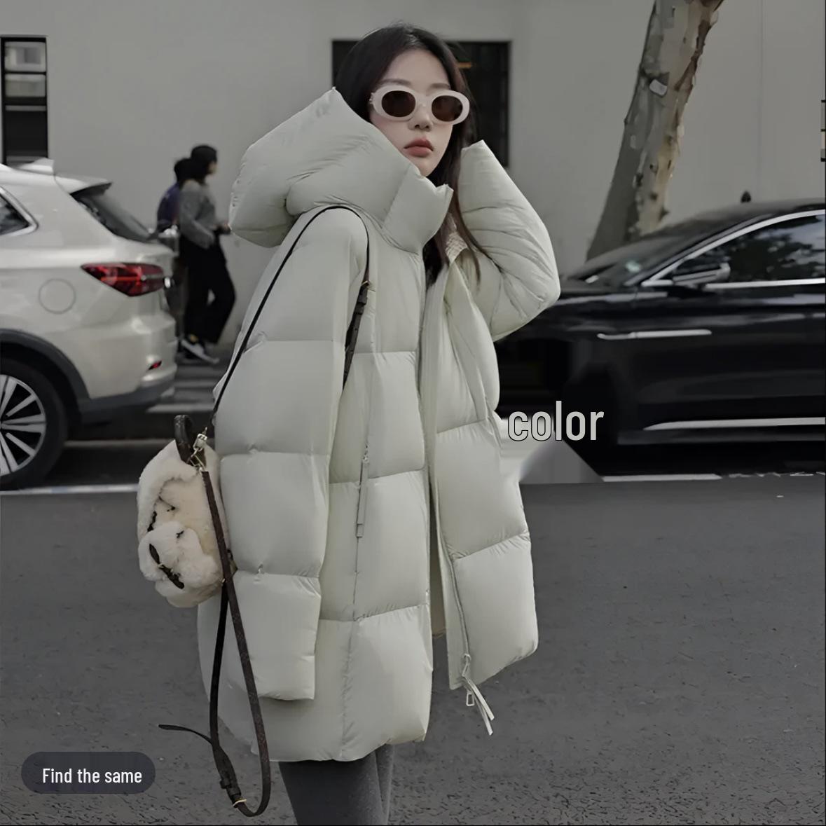 Ультралегкий пуховик Zhang Beibei с 90% белого утиного пуха Small