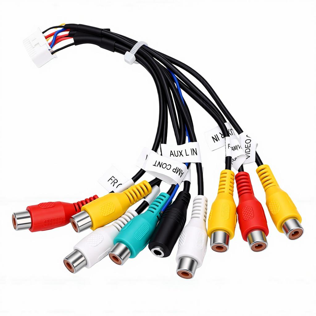 Car Radio Stereo Power Cable 20 Pin Support for Android 9 Female Adapters Radio Wiring Harness Kit