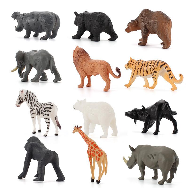 12pack Pvc Wild Animal Models For Kids Learning And Creative Play
