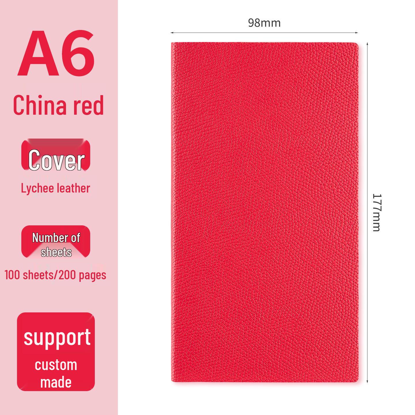 Compact A6 Custom Notebook with Pen Holder - Perfect for Office or Learning, Logo Printing Available