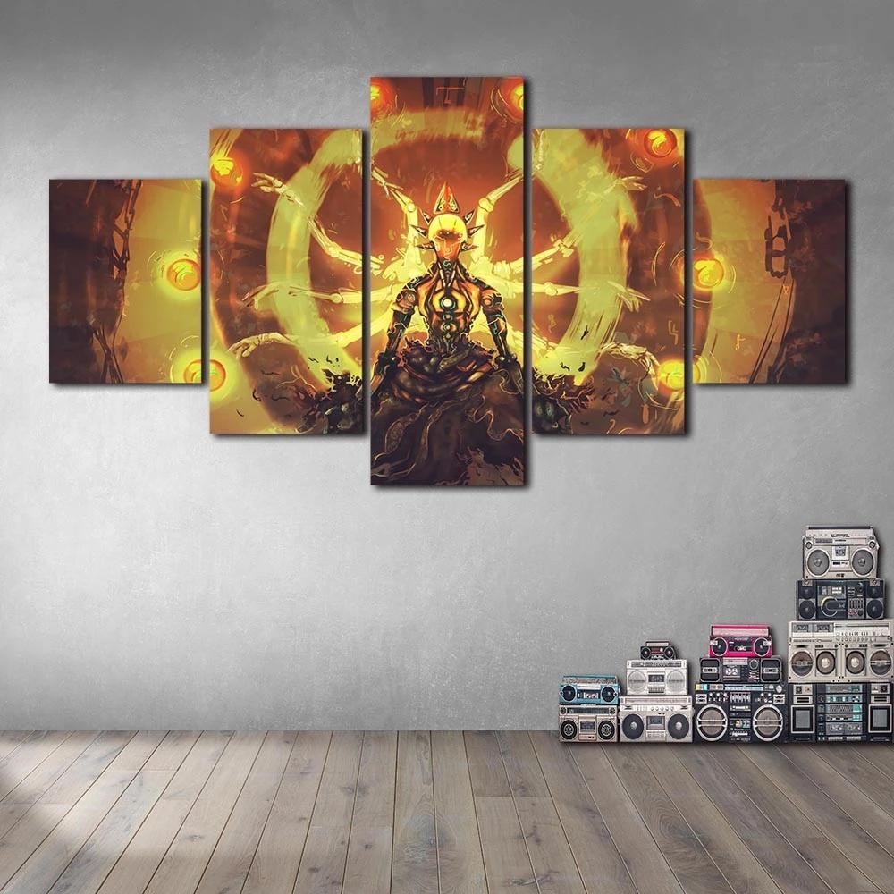 No Framework Modular 5 Pcs Roles In The Game Poster Canvas Painting HD Prints Picture Home Decor Modern Living Room Wall Artwork