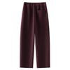 Women's Dark Cashmere Wide-Leg Pants 2024 - Elastic, Loose-Fit, Autumn/Winter Long Trousers