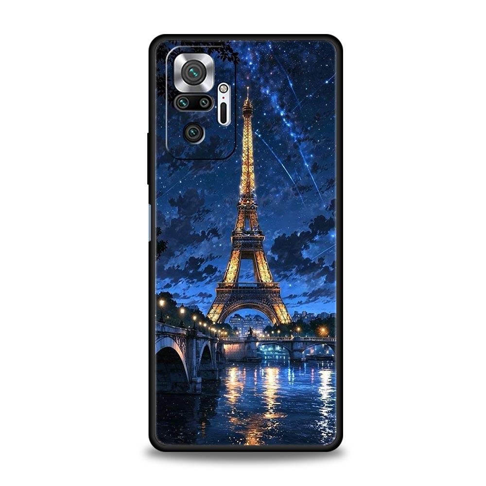 Red Umbrella Eiffel Tower Phone Case For Xiaomi Redmi Note 14 13 12 5G 11 10 Pro Plus 4G 9S 9 14C 13C 12C 10C 9C 9A Soft Cover