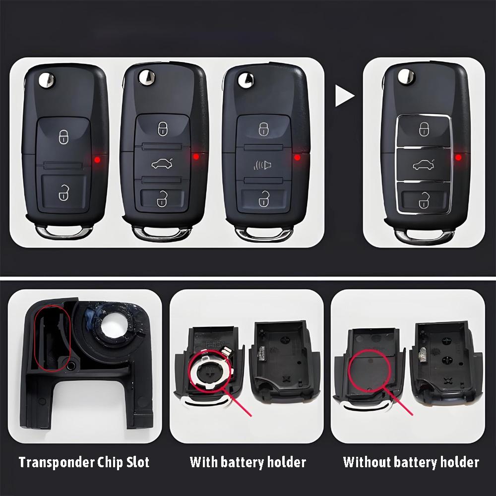 Replacement Flip Key Fob Housing Remote Fit For Keydiy B01 Xhorse Vvdi Smart Housing Cover Fit For Vw B5 Passat Lavida Bora Sagitar Tiguan
