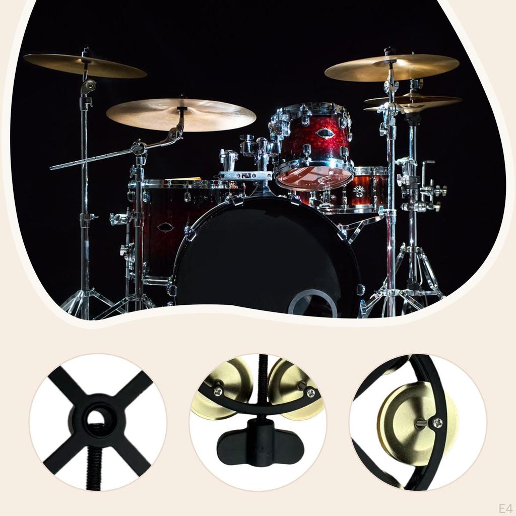 Hi Hat Tambourine Drum Cymbals Diameter 11.5cm Bell with Metal for Concert Ensemble Kids Adults