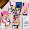 Cute Girls S-Sailors M-Moon-es Phone Case For Samsung Galaxy A73,A72,A71,A70,A53,A52,A51,Others Soft Black Cover