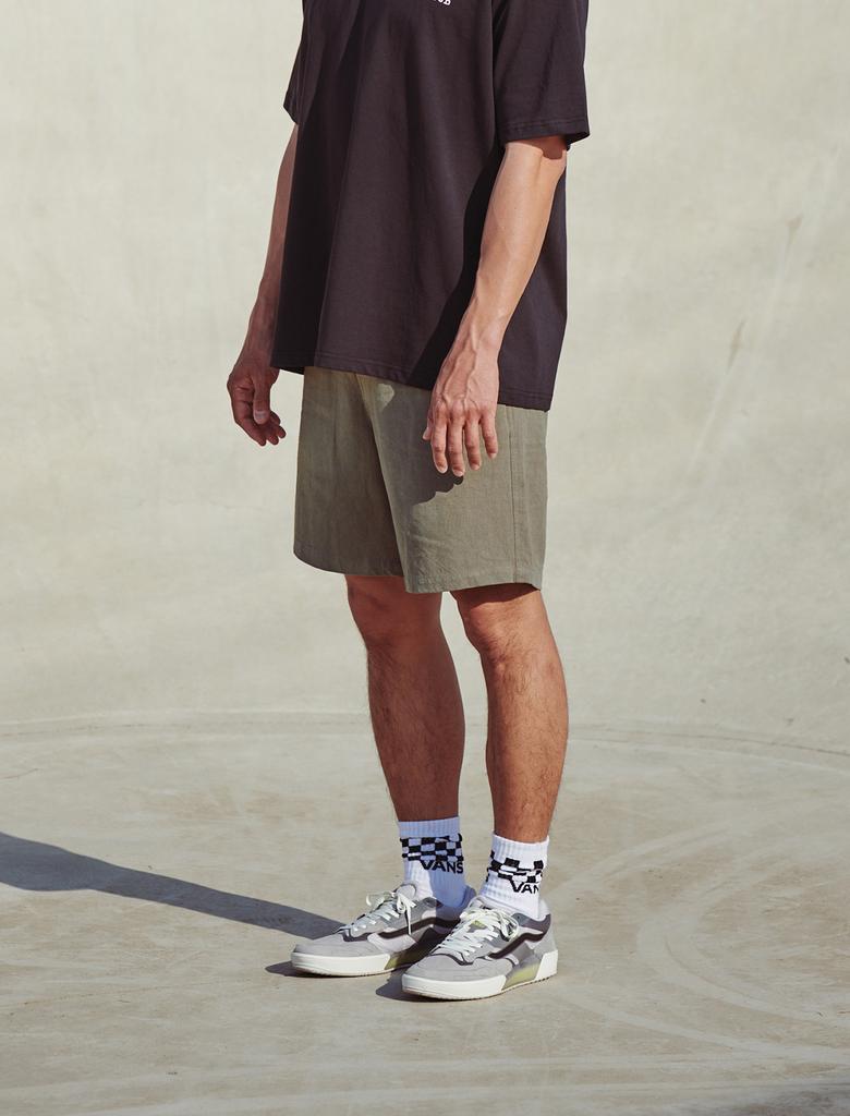 FLATWAVE IN SEOUL Salkin Linen Walkshorts Khaki