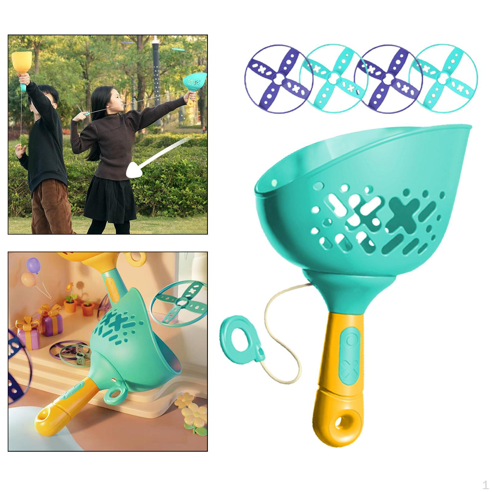 Летающая игрушка-запускалка для детей Бамбуковая стрекоза Девочки Мальчики blue