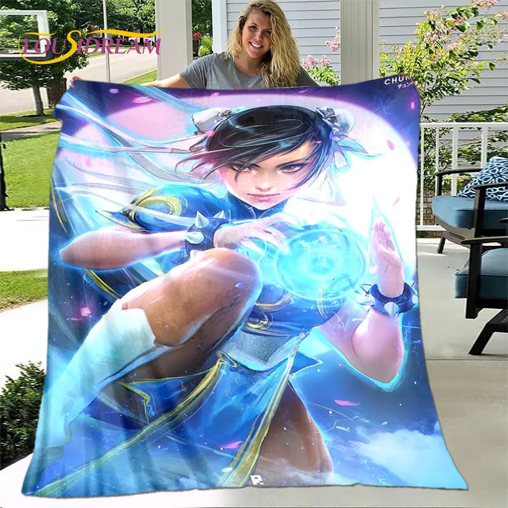 Street Fighter Retro Game  Gamer Soft Plush Blanket,Flannel Blanket Throw Blanket for Living Room Bedroom Bed Sofa Picnic Cover