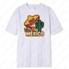 Viva MEXICO Happy Cinco De Mayo Day Mexico Sombrero Cactus Mens TShirt High Quality Cotton Tees Funny Gift Summer Streetwear