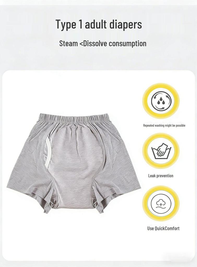 Unisex Leak-Proof Underwear and Washable Adult Diapers for Elderly or Bedridden Care