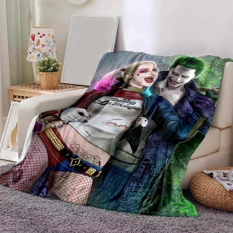

Harley Quinn & Joker: Daddy s Lil Monster T-Shirt SetPrint Blanket, Soft Blanket For Sofa Office Bed And Travelling Daughter Birthday Gift 130cm×150cm（50in×60in）