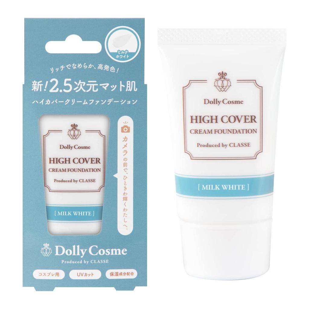 DollyCosme High Coverage Cream Foundation Made In High Sweat and Water Liquid Foundation for Photo Matte Finish for a Perfect for Stage and Photo