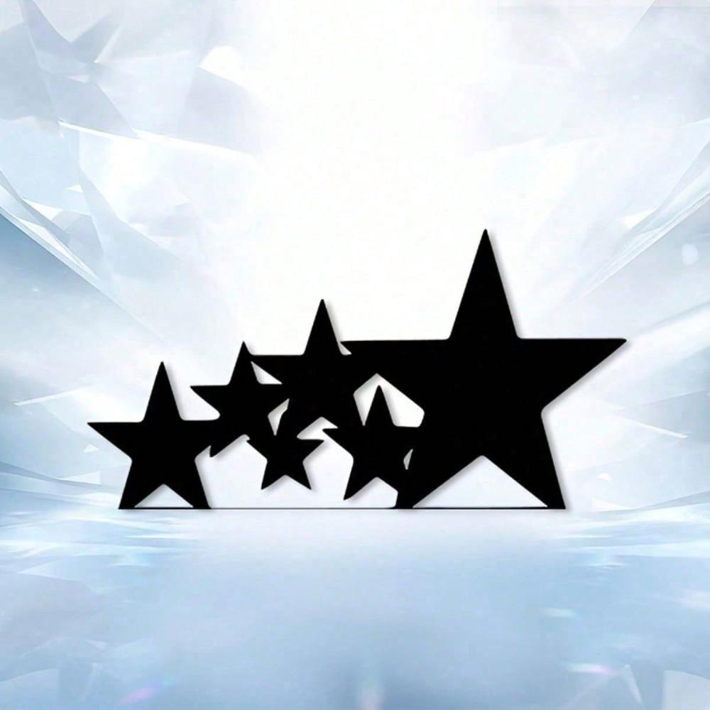 Retro Black Metal Star Wall Art Minimalist Indoor Outdoor Decor