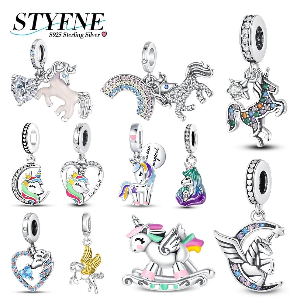 Charms Plataoriginales Unicorn Beads For Charms Copper Bracelet Beads Jewellery Making Women'S Gift