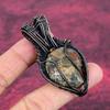 Ammonite Fossil Pendant Copper Wire Wrapped Moonstone Pendant Gemstone Jewelry