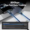 USB4 Data Cable 80Gbps USB C To USB C Cord 240W Fast Charging Cable for Notebook 5K Video Large File Transfer Use