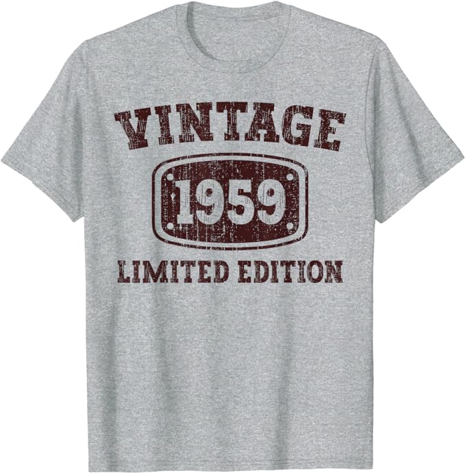 65 Year Old Gifts Vintage 1959 65th Men Women 65th Birthday T-Shirt Legends Were Born in 1959 Year of B-day Tee Top Dad Mom Gift