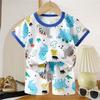 Kids Cotton Summer Outfit Set - Short Sleeve T-Shirt & Shorts 2-Piece Pajamas for Boys and Girls Clothing Sets