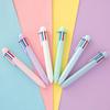 6 Stück 6 in 1 Schreibstift Einziehbarer Kugelschreiber 6 Farben Mehrfarbstift zum Journaling Kritzeln Schulmaterial