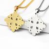 Pendant Necklace Jerusalem Cross CZ Pendant Necklace