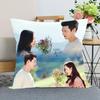 45x45cm Crash Landing On You Hyun Bin Pillowcase Bedroom Home Decorative Pillow Cover Square Zipper Pillow Cases Satin Fabric