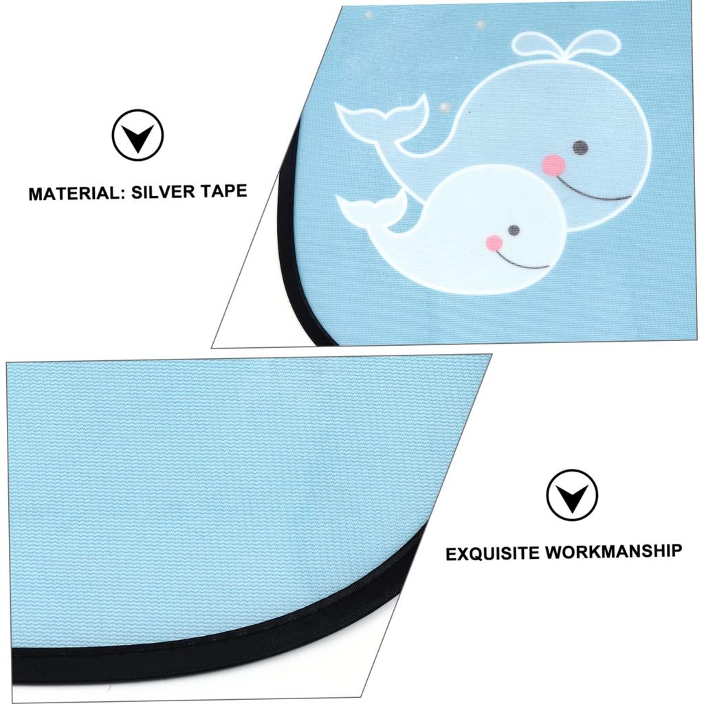 Vaguelly 2pcs Kids Car Sun Shade Cartoon Design Sun Shade Cut