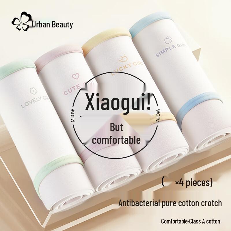 

Urban Lady Pure White Pure Cotton Antibacterial Briefs (4-Pack) 2XL