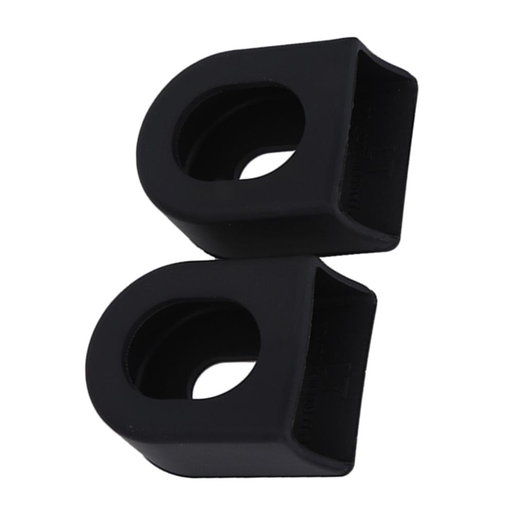 1 Pair 2 pcs Crank Arm Protective Soft Cover Sleeves Boots Bike Accessory (Black)
