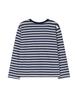 Seuteulaipeumagalin Buff Stripe Overlock Loose Long Sleeve Tee Navy