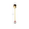 6 Christmas coffee spoons stainless steel Christmas tree snowman Christmas dessert tea spoons coffee dessert ice cream Sunday