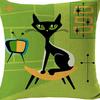 Kitten Gift Pillowcase Cute Pet Printed Linen Pillow Cushion Cover Bedside Living Room
