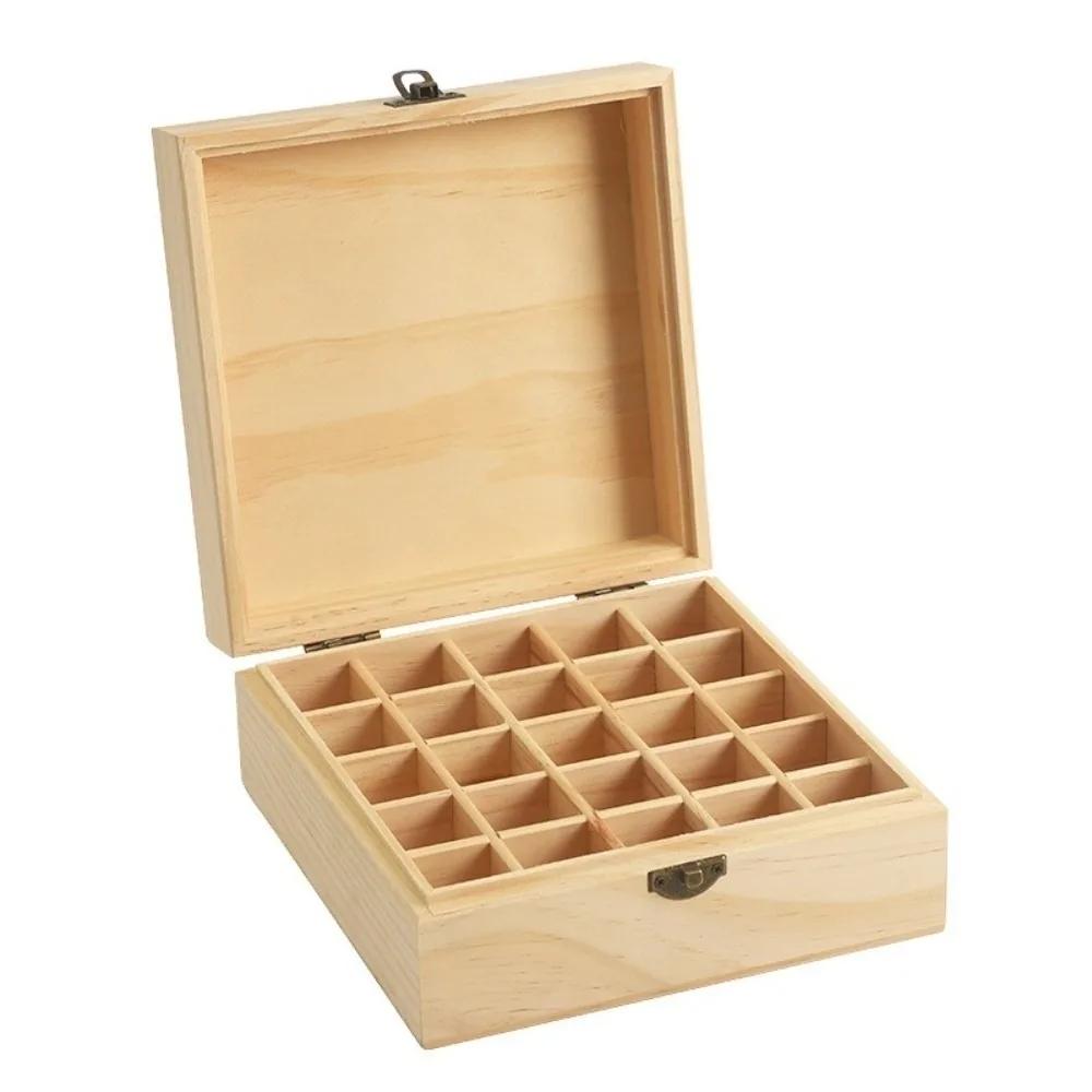 New Wooden Essential Oil Storage Box 12/15/16/25 Slots Durable Essential Oil Carry Case Essential Oil Organizer Home Use