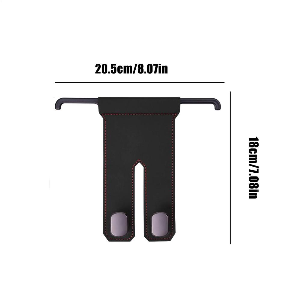 Car Seat Hooks Double-Head Leather Car Seat Hooks For Headrest Storage For Automotive Interior Truck Sedan SUV Bag Backpack