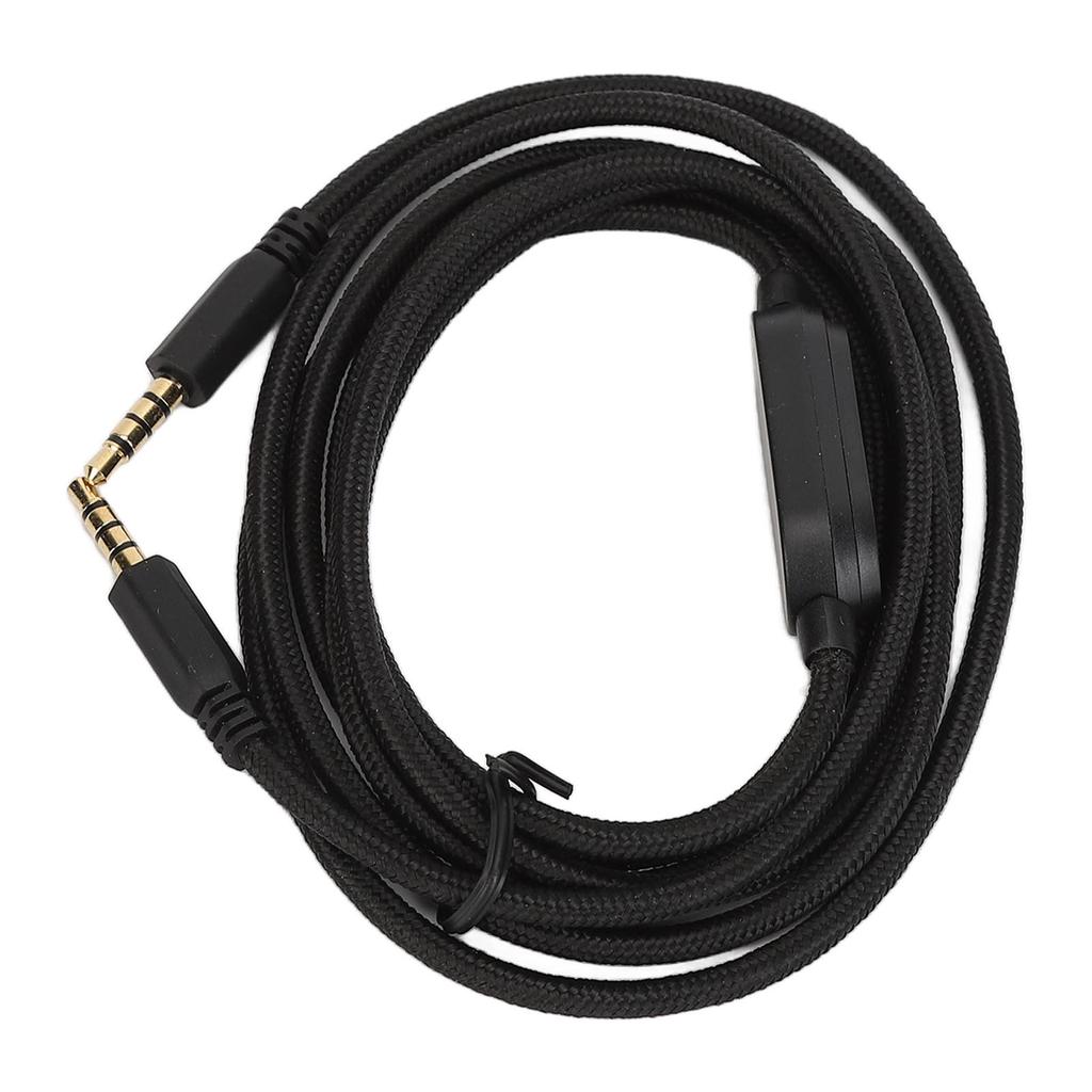 Replacement Sound Cable Nylon Braiding Headphone Cable with Volume Control Mute Switch for AW720H