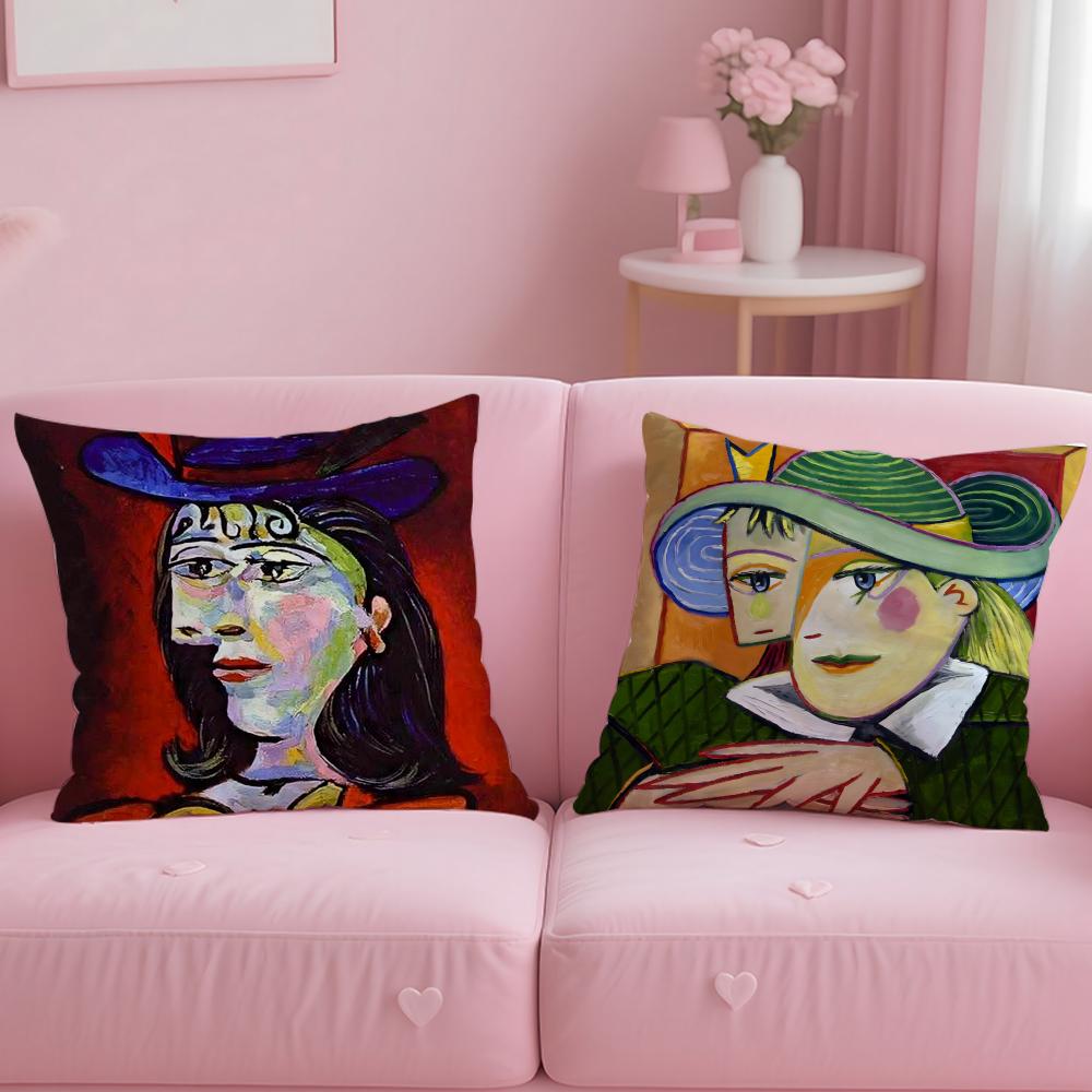 classic painter Picasso Cushion Cover Soft  EasyWash Pillow Case  Versatile for Couch Bed Travel and Office