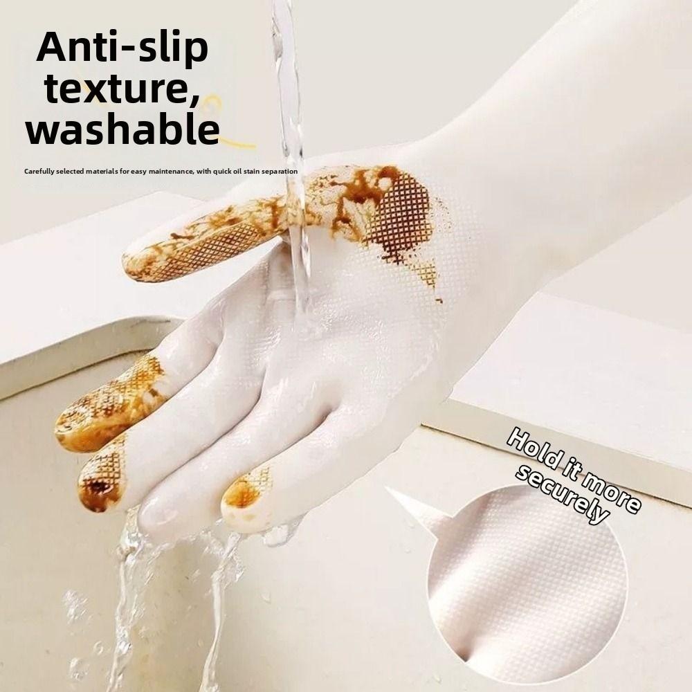 Thickened Dishwashing Gloves Waterproof Cleaning Gloves Nitrile Household Gloves Kitchen Cleaning