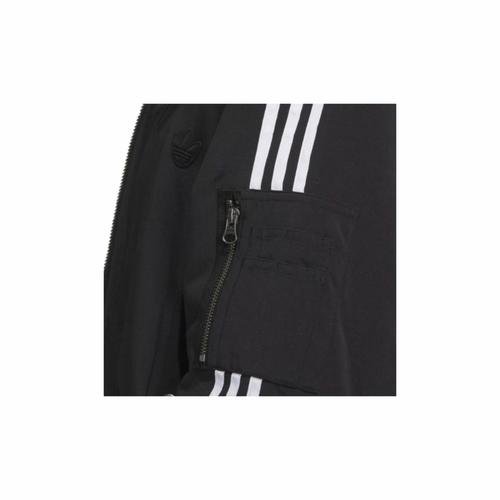adidas Originals Series Pilot Loose-Fit Casual Cotton Jacket for Men, Black