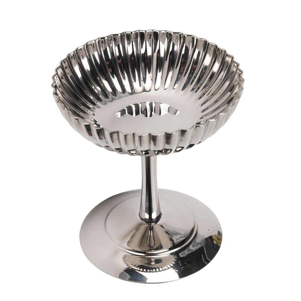 Ice Cream Serving Cup Creative Stainless Steel Footed Ice Cream Bowl for Dessert Pudding