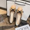 Designer Square Toe Bowtie Flats Damen Gesteppte Schuhe Colorblock Slipper Mujer Roll-Up Ballerinas Damen Bürokleid Mokassins