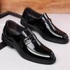 Lederschuhe Herren Weiches Leder Formelle Kleidung Atmungsaktiv Glänzend Business Freizeit Jugend Britische Hochzeit Helle Lederschuhe