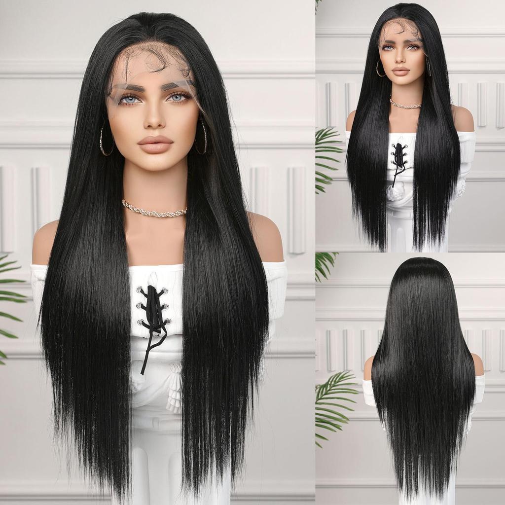 13ALAN EATON Lace Front Wigs 613 HD Blonde Synthetic Long Wavy Wig with Baby Hair for Women Cosplay High Density Hair Wig