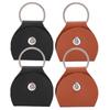 4Pcs Portable Hangable Key Chain Guitar Pick Bag Box Holders Accessory Black Brown