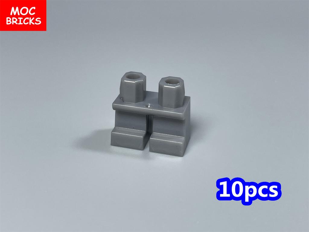 Non-Toxic 10Pcs Moc Bricks Unmovable Short Legs Pants Blank 4Cm Action Figure Body Part Assembles Particles Building Blocks Toys Gifts