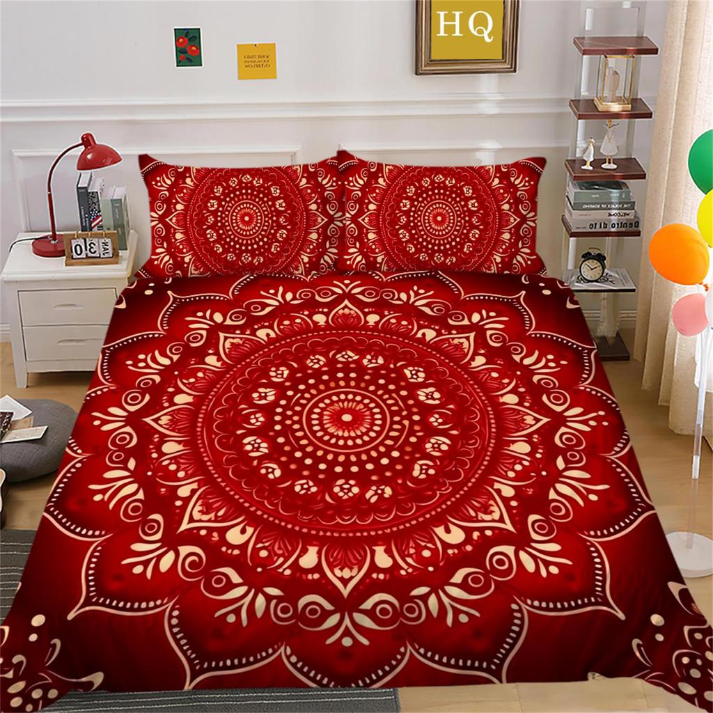 3D Digital Printing Bedding Set Bohemian Datura Quilt Cover Pillow Case Home Bedding Set AU/EU/US Full Size Single/Double Bed