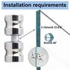 Stylish Shower Glass Door Handle,Sliding Shower Doors Knob,Double Sided Pull Hardware Replacement Parts For Bathroom Glass Doors