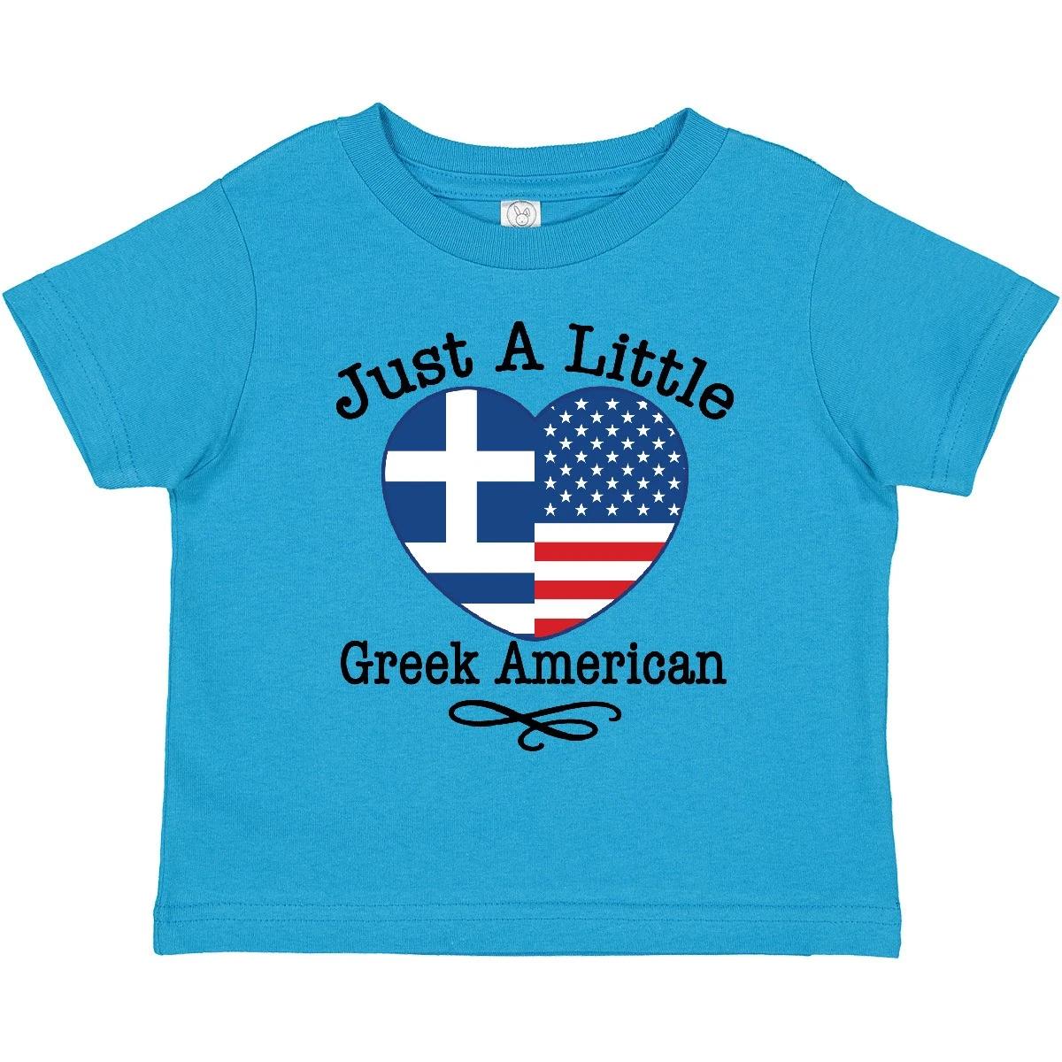 Inktastic Just A Little Greek American Toddler T-Shirt Heritage Ancestry Pride 160