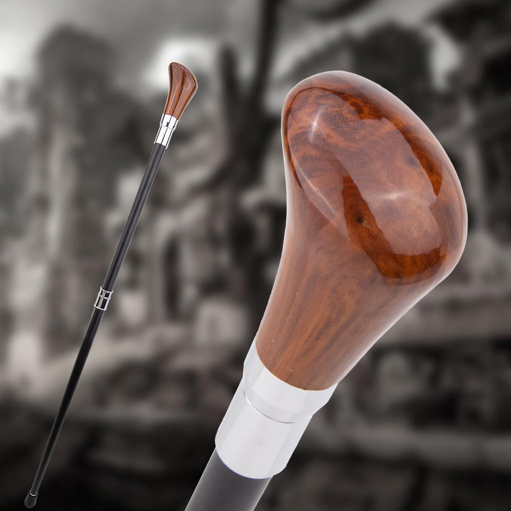 Brauner Gang Silber Gehstock Mode Dekorativer Gehstock Gentleman Elegant Cosplay Stock Krummstab 93cm