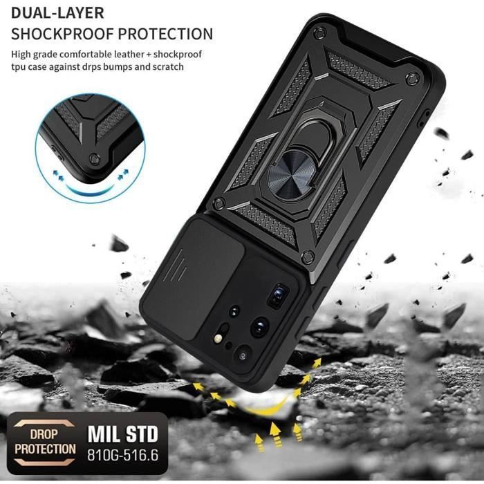 Coque de Protection - PROSHOP - Samsung S20 Ultra - Noir - Anti-Rayure - Bordure Renforcée