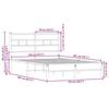 VidaXL Bed Frames Without Mattress with Headboard 120x200 Cm, Double Bed, Bedroom Furniture, Guest Bed, Bed, 4017198